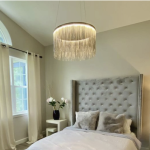 Cozy Bedroom Lighting: Warm White LED Pendant Lamp