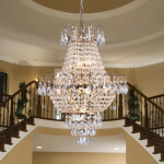 Hotel Lobby Sparkles with Exquisite Crystal Chandelier