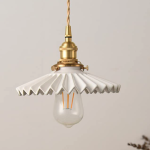 Timeless Elegance: Cream Wavy Ceiling Lamp