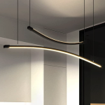Modern Lighting: Simple Curved Acrylic LED Pendant Lamp