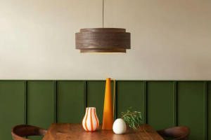 Stylish Walnut Pendant Light for Your Dining Table